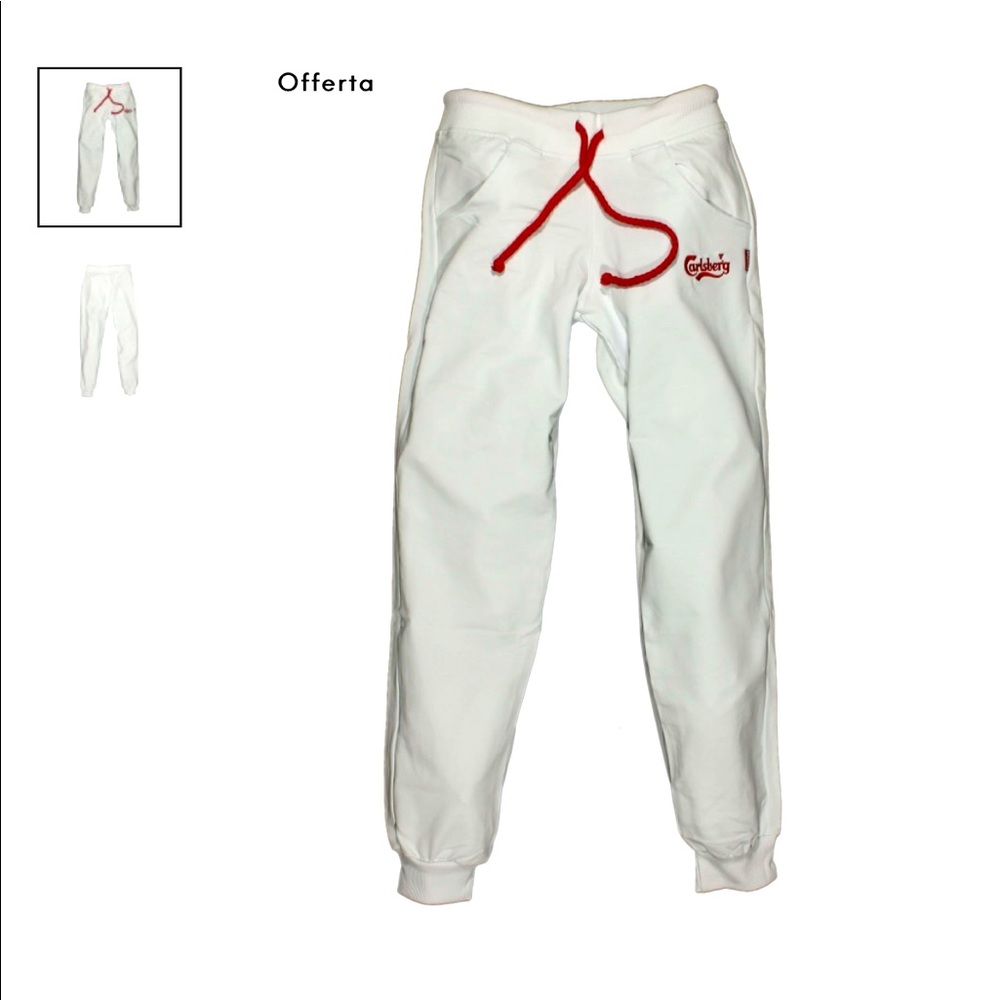 Italian Brand Carlsberg White Sweatpants